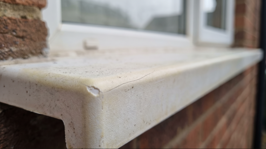 how to repair upvc window sill